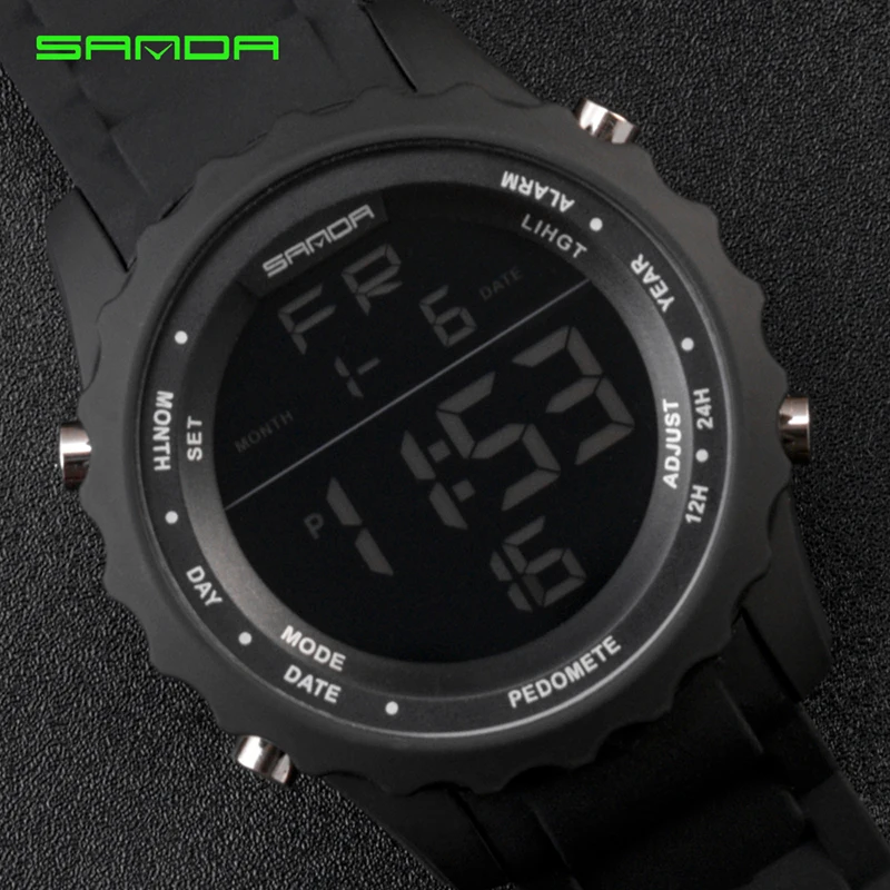 

SANDA brand fashion quartz watch men waterproof LED sports military watches men luminous digital watches relogio masculino