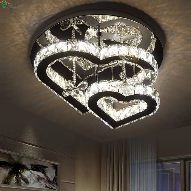 Moderne Glanz Kristall Dimmbare Led deckenleuchten Chrom Spiegel ... Moderne Glanz Kristall Dimmbare Led deckenleuchten Chrom Spiegel ...