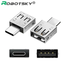 Robotsky type-C к USB 2,0 конвертер usb type C OTG адаптер USB-C кабель для samsung Xiaomi huawei Macbook
