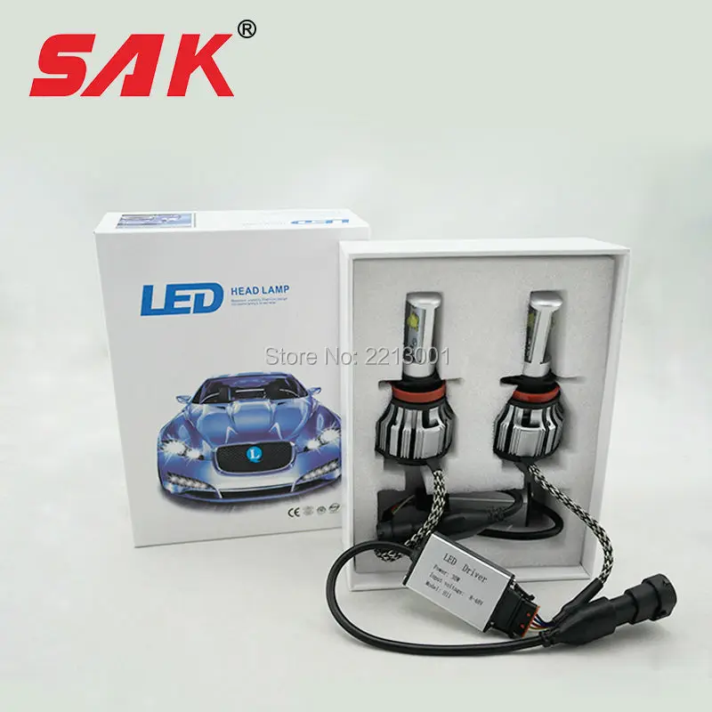 

SAK brand 2pcs h11 led head lights for car h11 high power leds automobiles fog drl conversion kits light-emitting diode