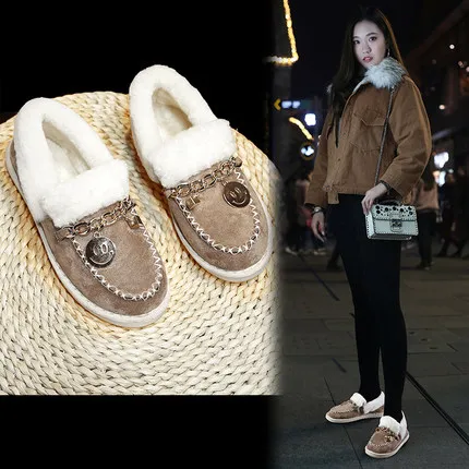 2018 Coreana Mujeres Las Guisantes Nuevo Salvaje 2 1 La Planos Terciopelo Versión Zapatos De Algodón rqrx7H