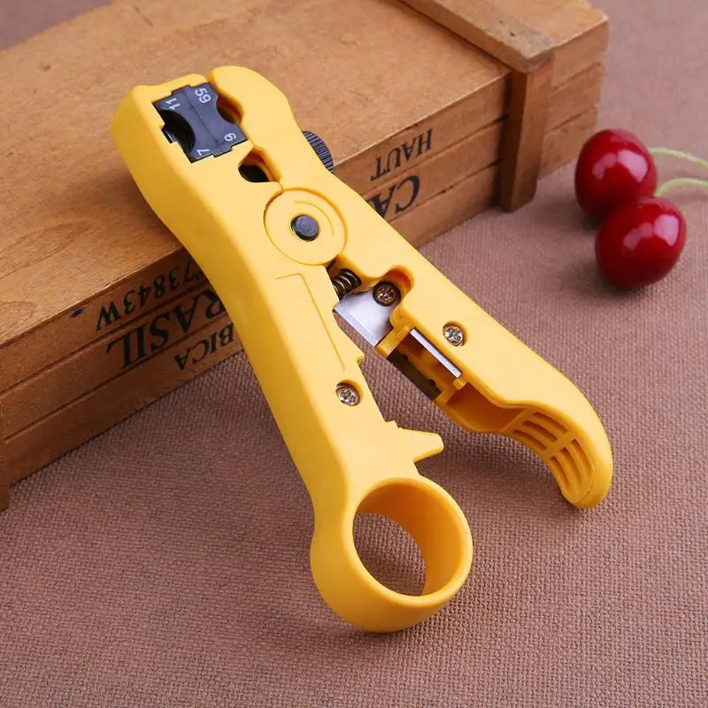 Multifunction Coaxial Cable Stripper Clamp Crimping Plier Wire Stripper for RG69/6/11/7 Telephone Flat wire Network twisted pair Multifunction Coaxial Cable Stripper Clamp Crimping Plier Wire Stripper for RG69/6/11/7 Telephone Flat wire Network twisted pair