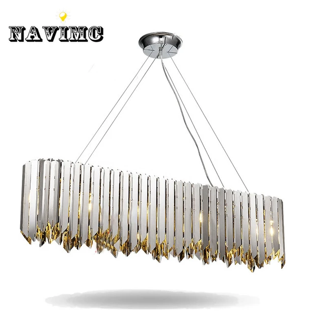 Modern Gold Silver Stainless Steel Rectangular Pendant Light For Modern Gold Silver Stainless Steel Rectangular Pendant Light For Dining Room Restaurant Bar Post