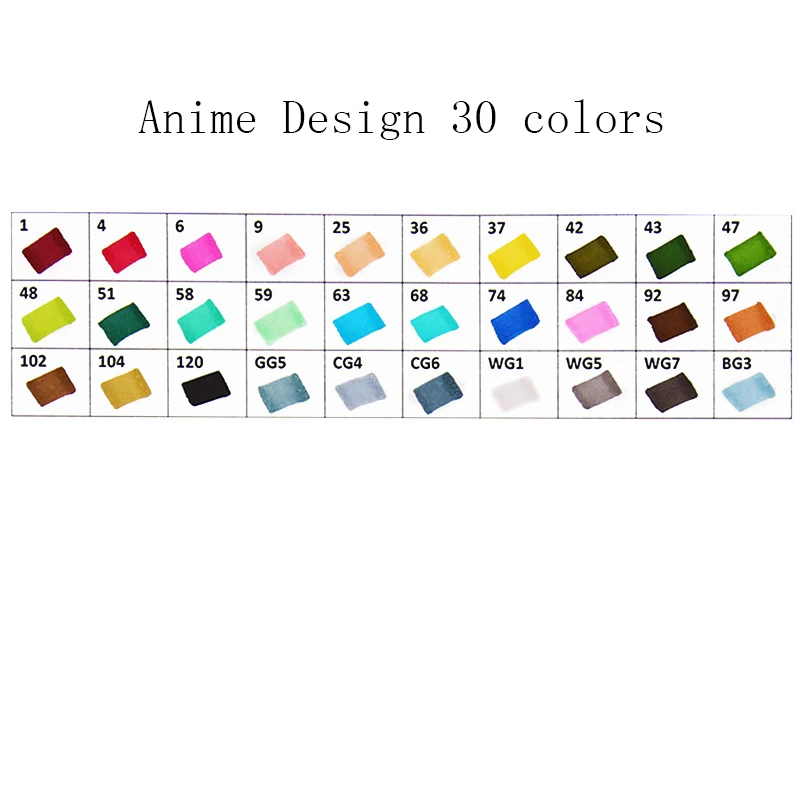 30/40/60/80 Цвета маркер для рисования набор двойной головкой алкоголь эскиз Маркеры Ручка для рисования манги маркеры Dsign анимации Manga нарисовать - Цвет: Anime design 30