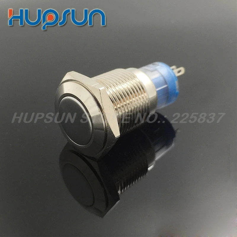 

5pc waterproof NC NO 16mm metal momentary push button switch power buttons for car boat door speaker