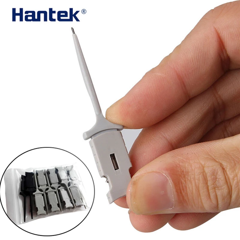 

Hantek HT321 1Set/18PC Mini Grabber SMD IC Test Hook Clip Jumper Probe for Automotive Oscilloscope Multimeter Diagnostic Tool