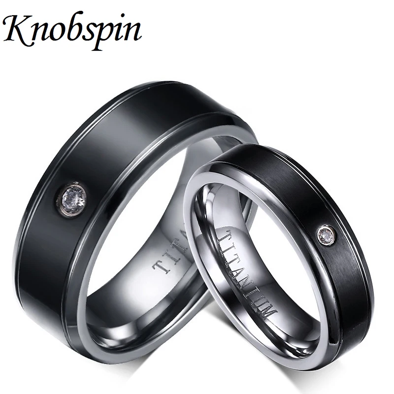 Black Titanium Material Matte Finished Zirconia Couple