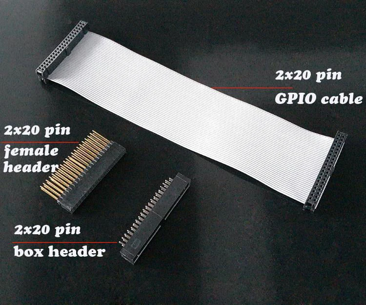 

2 sets/ lot PERFECT Match GPIO Ribbon Cable 2x20 pin for Raspberry Pi B+ Set with 2x20 Stackable Header and 2x20 Box Header