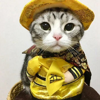 

[MPK Store 2] Pet Costume, Cat Dog Dress, Traditional Emperor Costume Dress, Pet Costume
