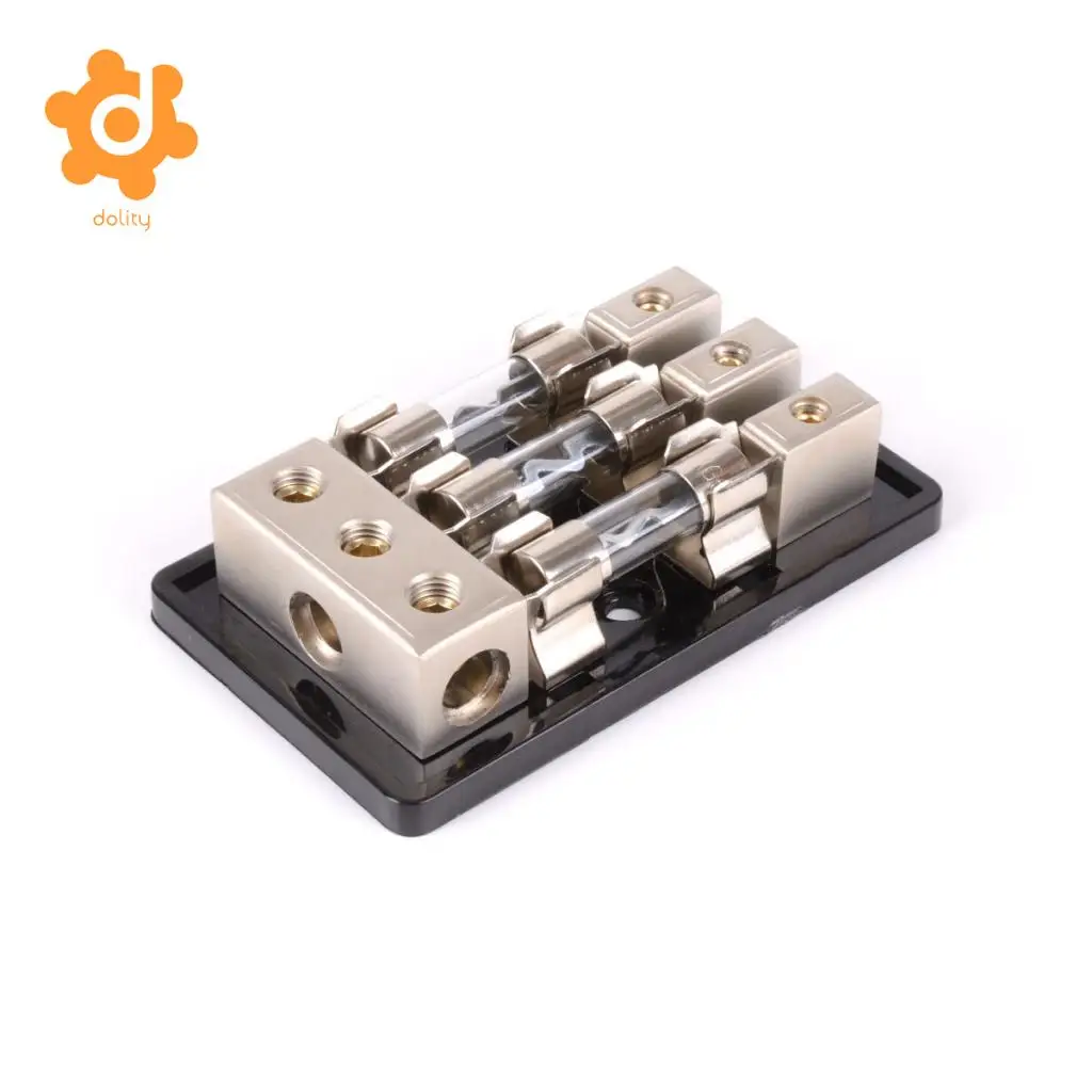 3 Way 3X AGU In Line Fuse Holder Distribution Block Car Stereo Audio