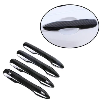 

JEAZEA 4Pcs ABS Carbon Fiber Style Car Exterior Door Handle Grab Cover Trim For Toyota Camry Corolla Hatchback Auris 2018 2019