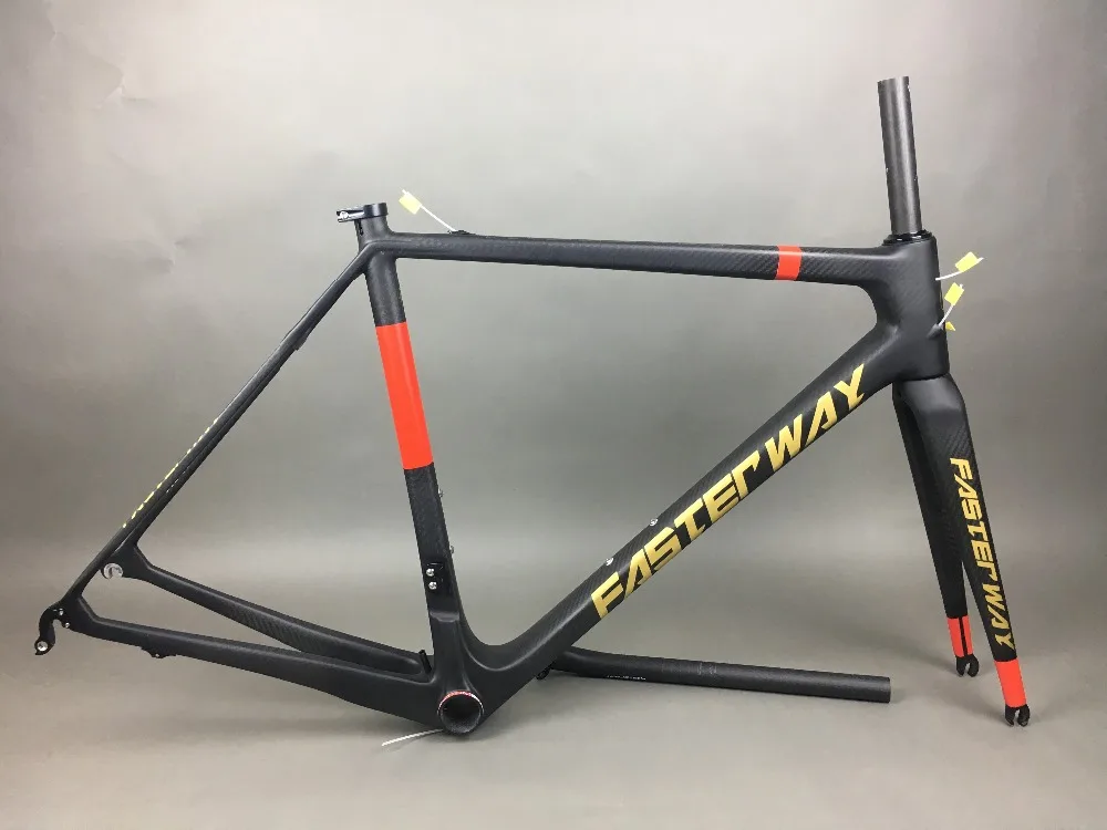 Sale classic design FASTERWAY PRO full black with no logo carbon road bike frameset:carbon Frame+Seatpost+Fork+Clamp+Headset,free ems 118