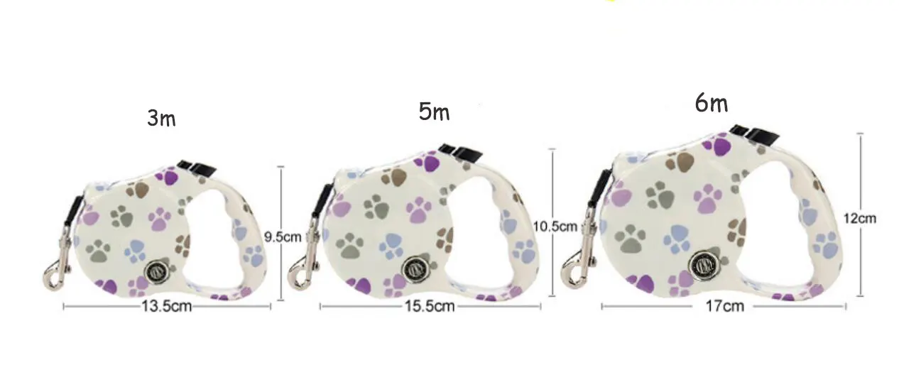 3M/5M/6M Reflective Dog Leash Automatic Dog Puppy Cat Traction Rope Belt Collar Harness Lead for Small Medium Dogs Pets Leashes