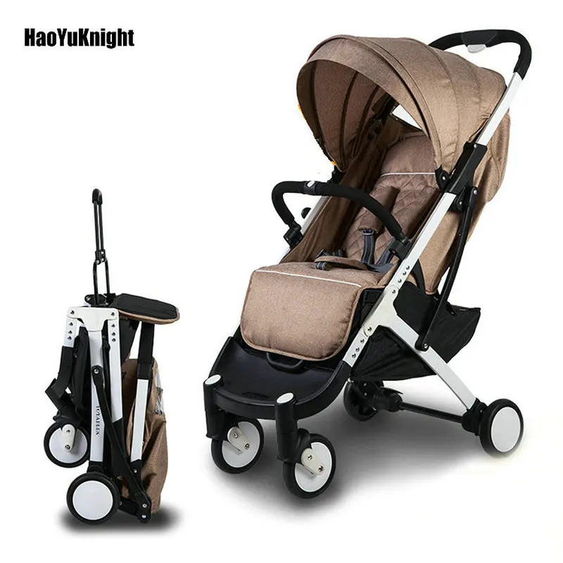 

YOYAPLUS Baby stroller light portable can sit reclining four wheel shock absorber one button folding cart Russian shipping