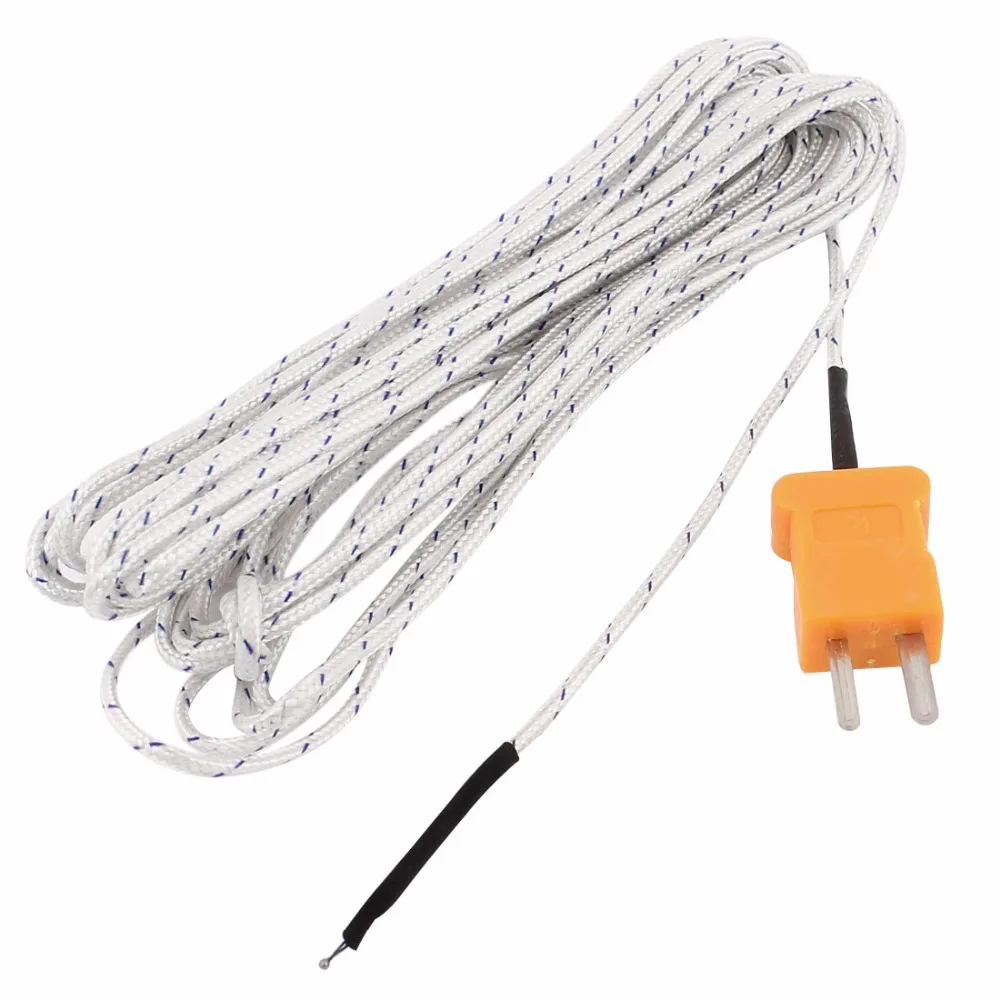 

UXCELL 125C Temperature Testing K Type Surface Thermocouple Probe Sensor Cable 16.4Ft Length Wire