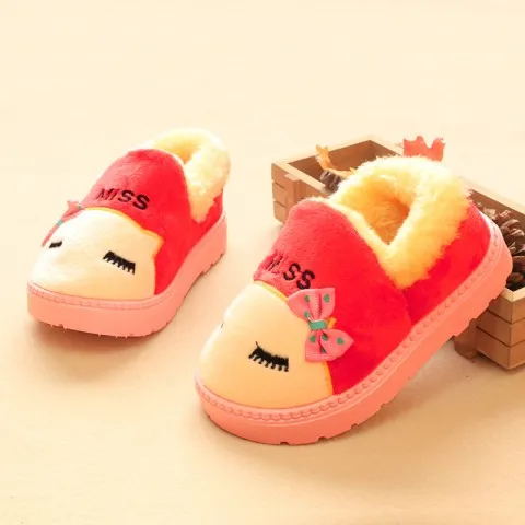 Г. Зимняя обувь для маленьких мальчиков и девочек от 1 до 7 лет Детская домашняя обувь из хлопка теплые тапочки детская повседневная обувь - Цвет: 2