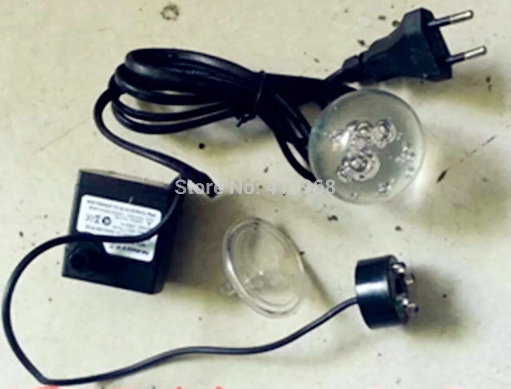 7W Fountain pump with LED lights Resin Crafts Household water aquarium