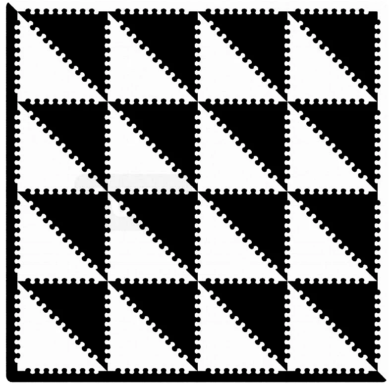 EVA треугольная головоломка коврик детский и детский коврик для игр Environme мат из поролона «Ева» черный и белый коврик пол для детских игр игровой коврик - Цвет: white black