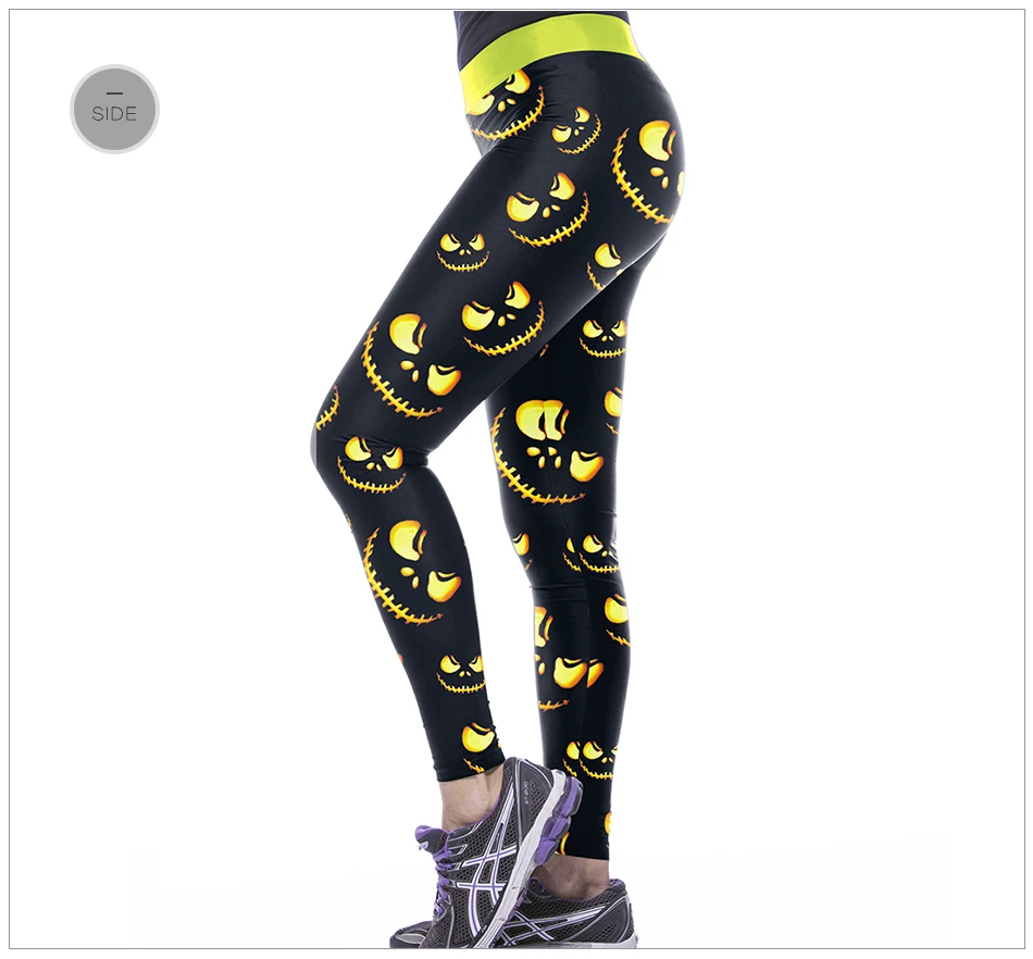 [You're My Secret] Halloween Women Leggings High Waist Silm Fitness Leggins Alice In Wonderland Smile Cat Digital Print Pants seamless leggings