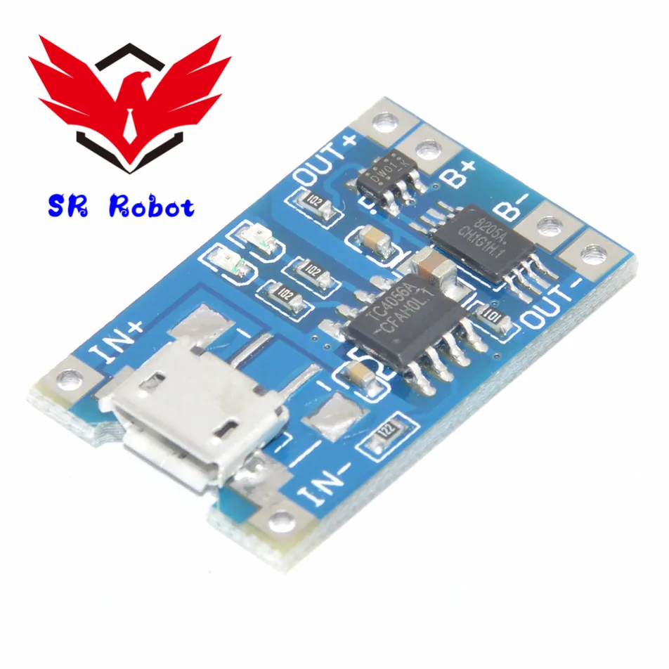 

TP4056 5V type-c Micro USB 1A 18650 Lithium Battery Charging Board With Protection Charger Module for Arduino Diy Kit
