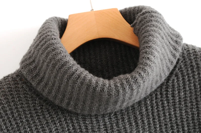 AOEMQ мохеровый многослойный свитер с высоким воротником в полоску, свободный контрастный цвет, с открытыми плечами, с рукавами, толстый вязаный свитер