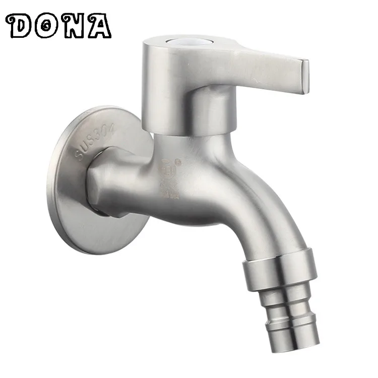SUS304 Stainless Steel Laundry Bathroom Washing Machine Faucet Wall
