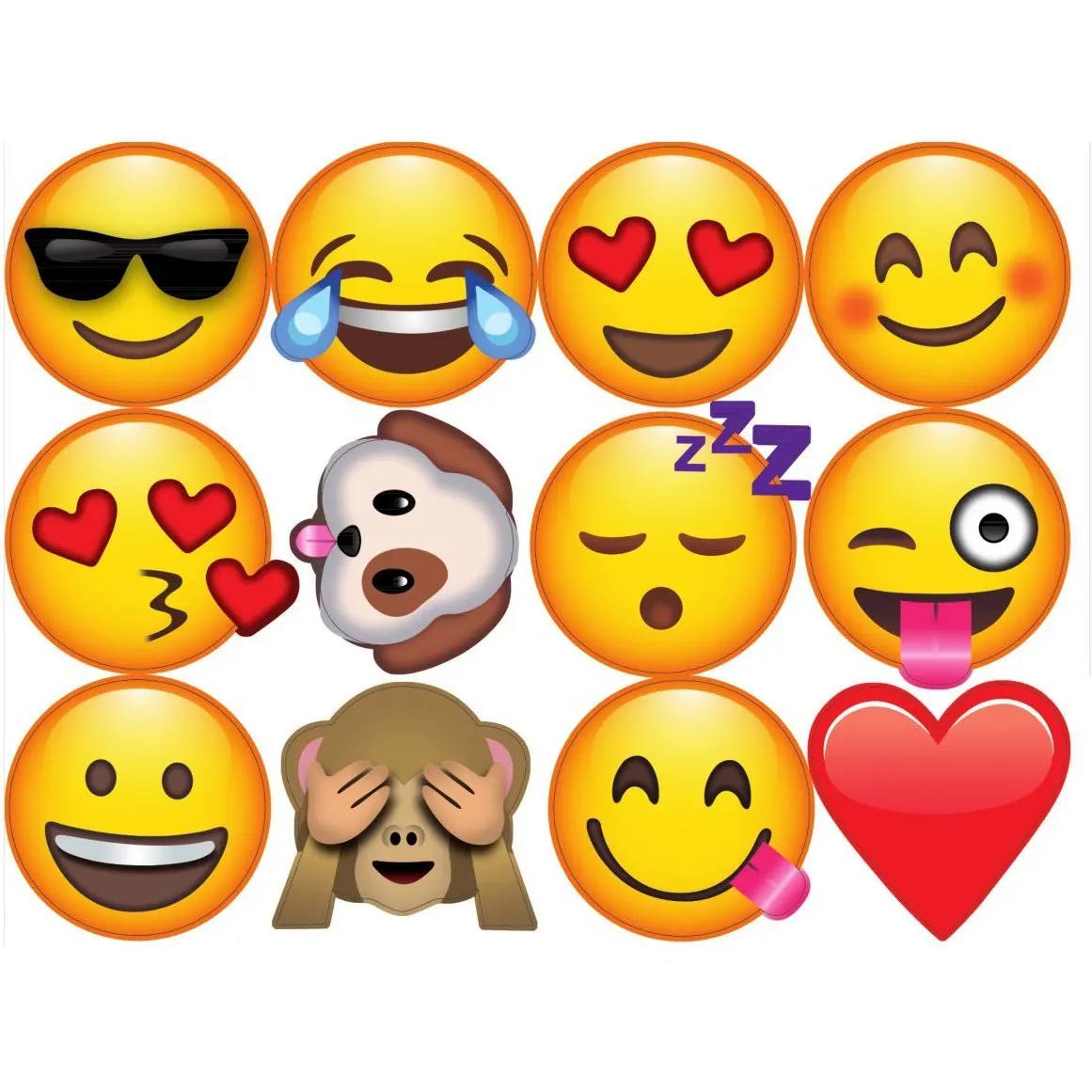 12 PCS Emoji Photo Booth Props Partai Favor DIY Kit Reuni Lucu