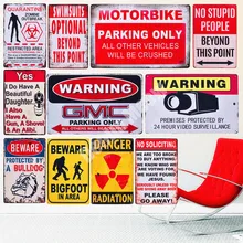 Предупреждение ющий слоган, винтажный металлический оловянный знак, бар, паб, кафе, на дверь, только для парковки, плакаты, остерегайтесь, наклейка на стену, Ретро стиль, домашний декор, N272