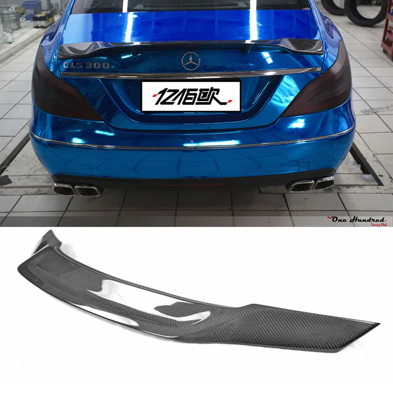 W218 CLS задний спойлер из углеродного волокна для Mercedes Benz 2012 2015 Стиль Renntech|spoiler wing|trunk
