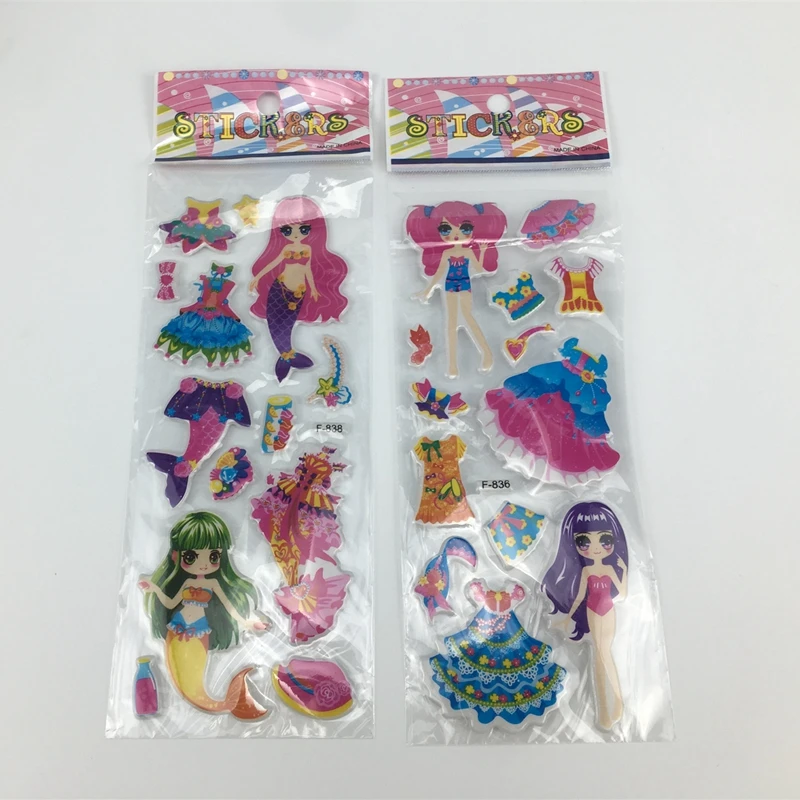 New Random 5pcs10pcs15pcs Cute Girl Graffiti Stickers Blu-ray HD Scrapbook Album Motorcycle Suitcase Child Classic Toy  Stickers
