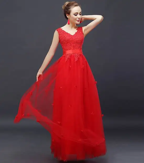 A Line V Neck Double Shoulder Sisters Spring Dress Married Dinner Dress Long Design One Piece Marriage Dress Female Ball Gown Gown Scarf Dress Black Tie Weddinggown Clearance Aliexpress