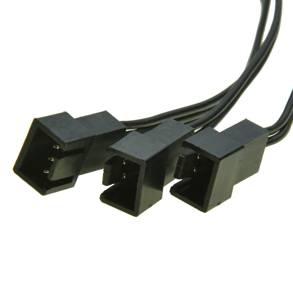 12V 1 to 3 ways 3Pin Fan PWM Power supply Extension Cable Y Splitter