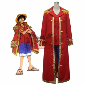 

anime One Piece Monkey D Luffy Cosplay Costume red adult costume custom made halloween costume
