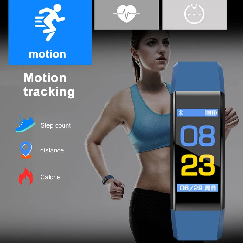 

Y3 Color Screen Smart Bracelet Heart Rate Monitor Fitness Blood Pressure Oxygen Smartwatch Pedometer Waterproof IP67 Freeship