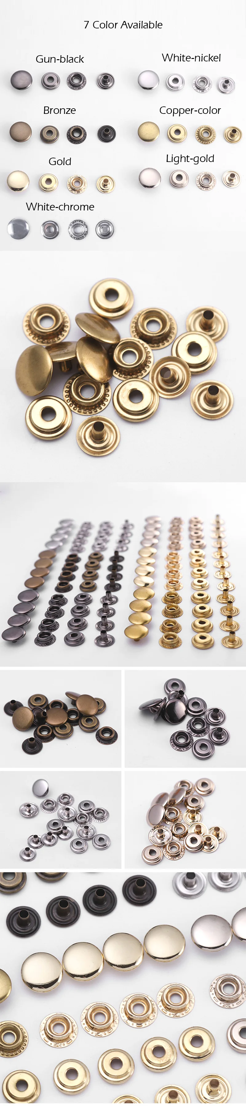 ▷ Sewing Snap Button 15 mm 24 L 5/8 Brass Stainless - Sewing Snap Fasteners