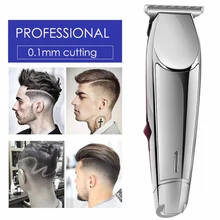 Профессиональный точность машинка для стрижки волос Электрический триммер волос 0,1 мм Сталь лезвие плешивый парикмахера волосы резки Для мужчин борода бритва