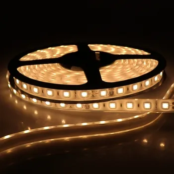 

WIXURE LED Strip 5050 Warm White Super Bright DC24V 3000-3500K Flexible Waterproof 300 lamp beads 16.4ft