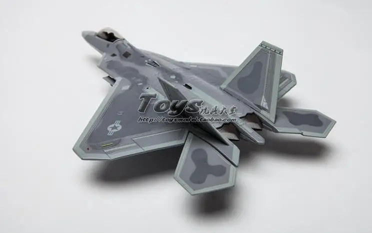 1: 72 усовершенствованная модель истребителя из сплава, высокая имитация F22 Raptor stealth bomber, развивающие игрушки, Коллекционная модель