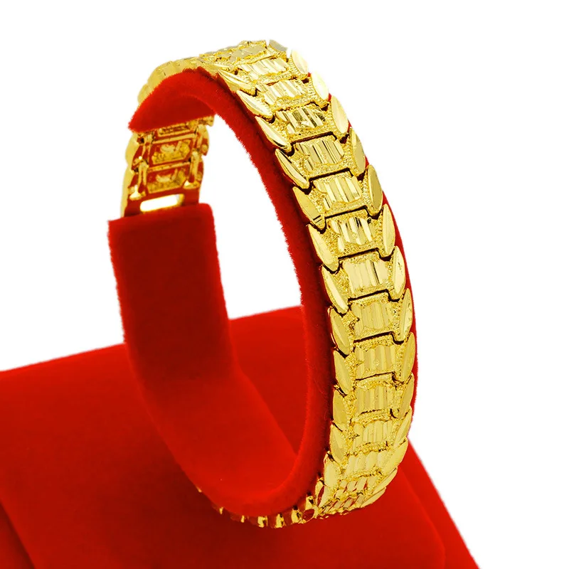 OMHXFC,, Европейская мода, мужские, для вечеринки, дня рождения, свадьбы, подарок, элегантные широкие часы, лиса, сердце, 24KT, золотые браслеты BE267 - Цвет камня: design 15