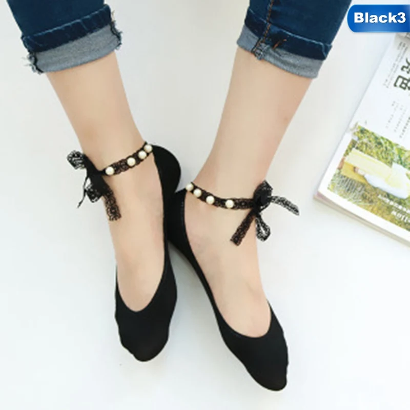 

2019 New Fashion Glitter Pearls Beaded Socks Wholesale Free Shipping