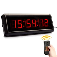 1.5-in multifunction 6 Digital LED countdown Clock Display HH:MM:SS Stopwatch Timer For Gym Training Basketball table tennis mat