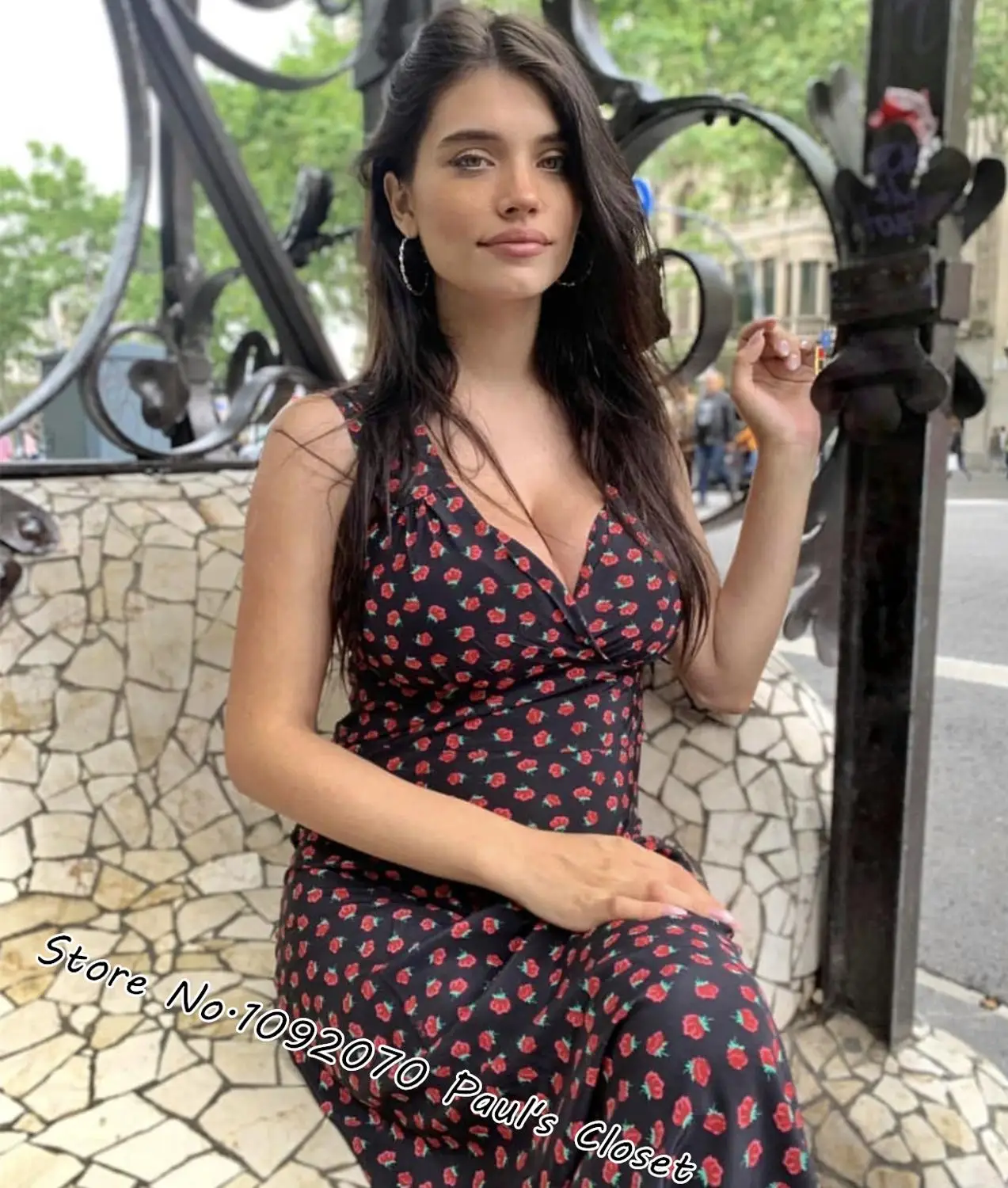 

Women The Liv Dress In Rosalita Cross Over Bust 100% Silk Floral Print Liv Rosallita Slip Dress