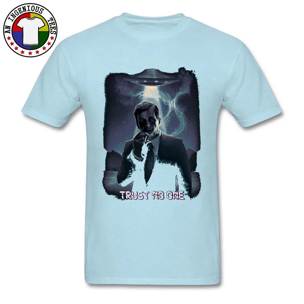 Europe Group Father Day Cotton O Neck Men Tops Shirts Funny Tops Shirt Slim Fit Short Sleeve Tshirts Wholesale Trust no one Cigarette Smoking Man 4132 light