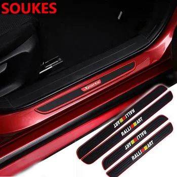 

4pcs Car Door Sill Anti Scratch Scuff Pedal Guards Cover For Audi A4 B7 B5 A6 C6 Q5 Honda Civic 2006-2011 Fit Accord CRV