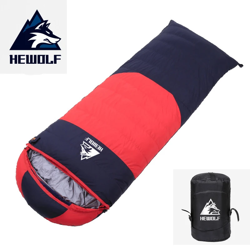 

210*80cm Outdoor Camping Duck Down Sleeping Bag Ultralight Portable Envelope Autumn Winter Sleeping Bag Travel Comfortably