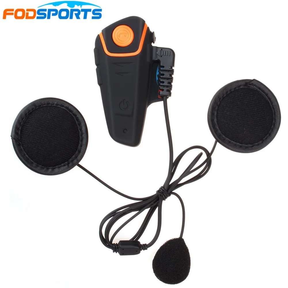 1 pc Motorcycle Waterproof Bluetooth Helmet Intercom BT Comunication Headset BT S2 Motorbike Interphone with FM