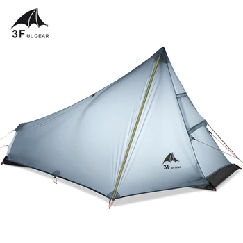 

NEW 3F UL GEAR 740g Oudoor Ultralight Camping Tent 3 Season 1 Single Person Professional 15D Nylon Silicon Coating Rodless Tent