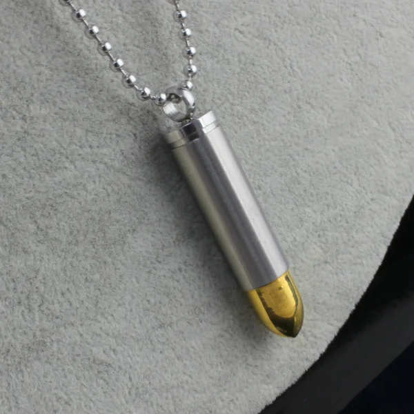 Мужское ожерелье из нержавеющей стали в форме пули|necklace with cross pendant|pendant pearl