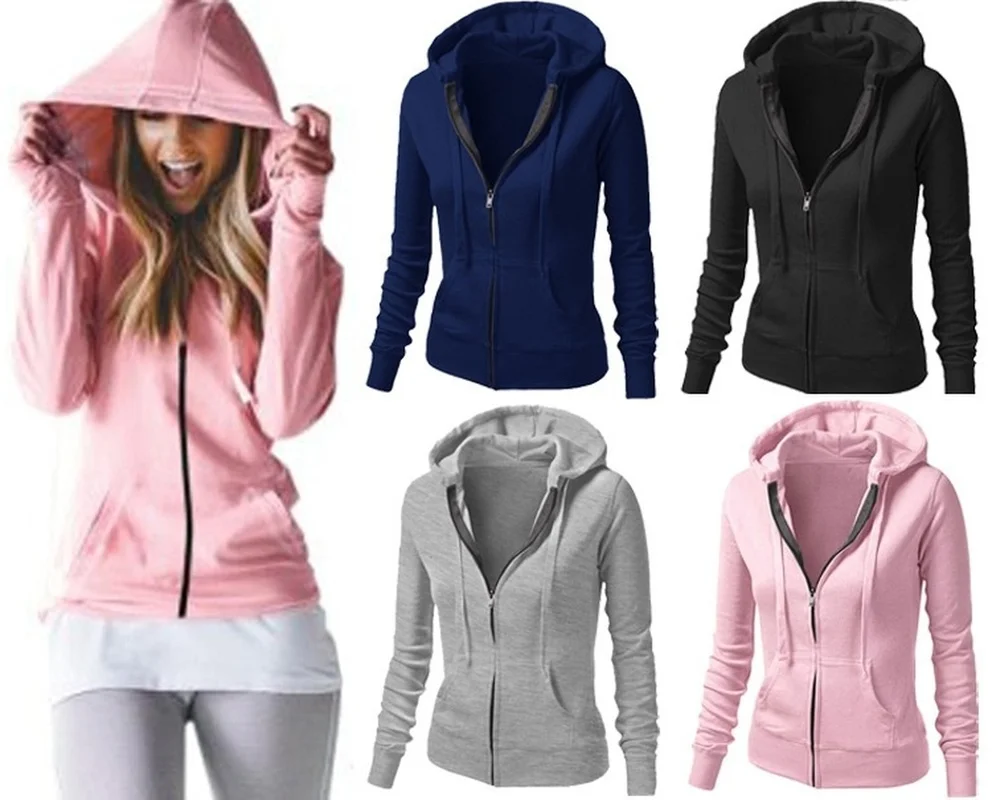 

ZOGAA Spring Women Zipper Warm Hoodies Women Long Sleeve Hoodies Jackets Hoody Jumper Overcoat Outwear Female Solid Sweatshirts