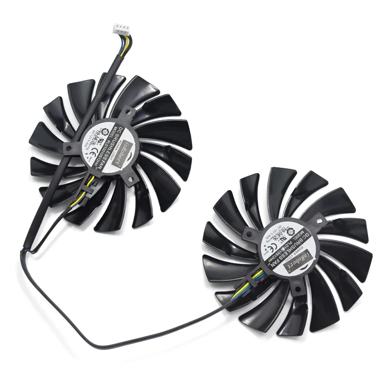 

NEW 2pcs/lot 95mm 4PIN DC12V PLD10010S12HH Cooler fan Replace For MSI GTX760 frozr twin 2 gb GPU R9 270 R280 Gaming MSI 1080 Ti